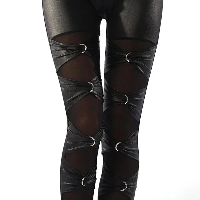 Gothic Punk Rock Leggings – Bild 4