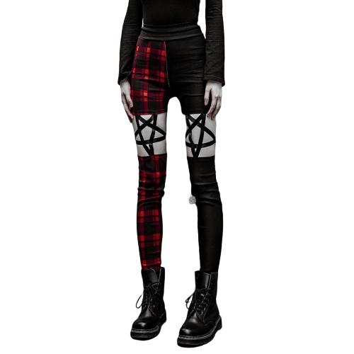 Gothic Leggings Karotte und Schwarz