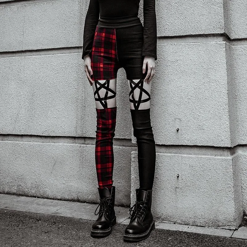 Gothic Leggings Karotte und Schwarz – Bild 2