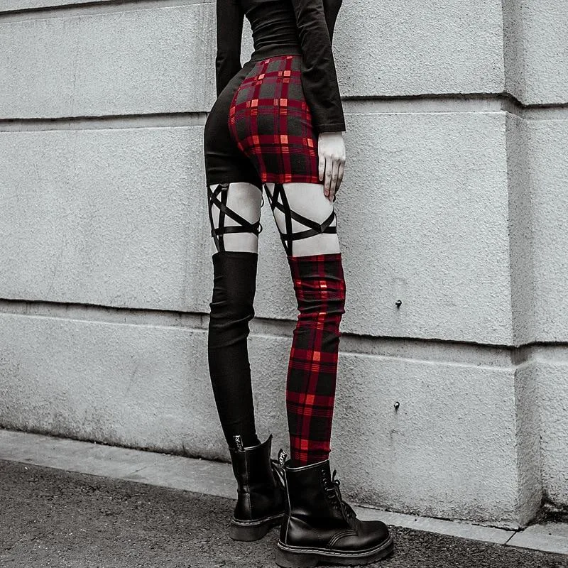 Gothic Leggings Karotte und Schwarz – Bild 3