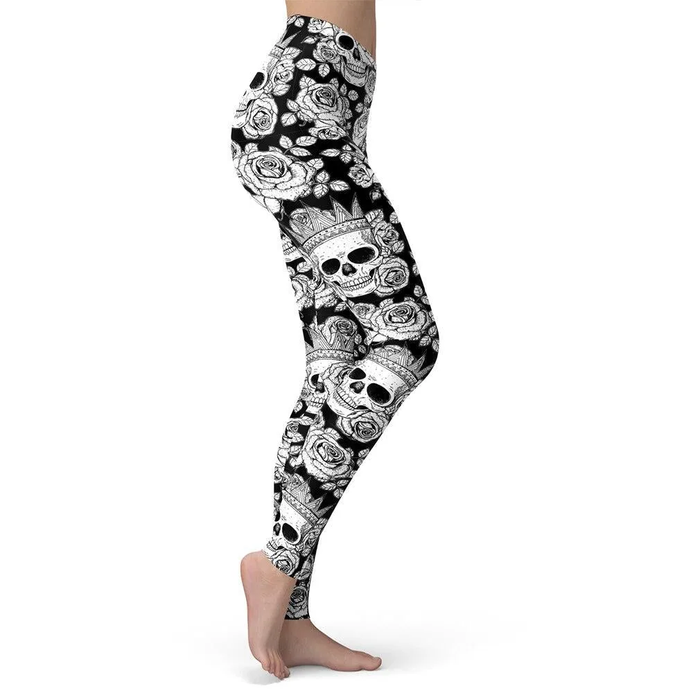 Gothic Leggings Schwebender Totenkopf