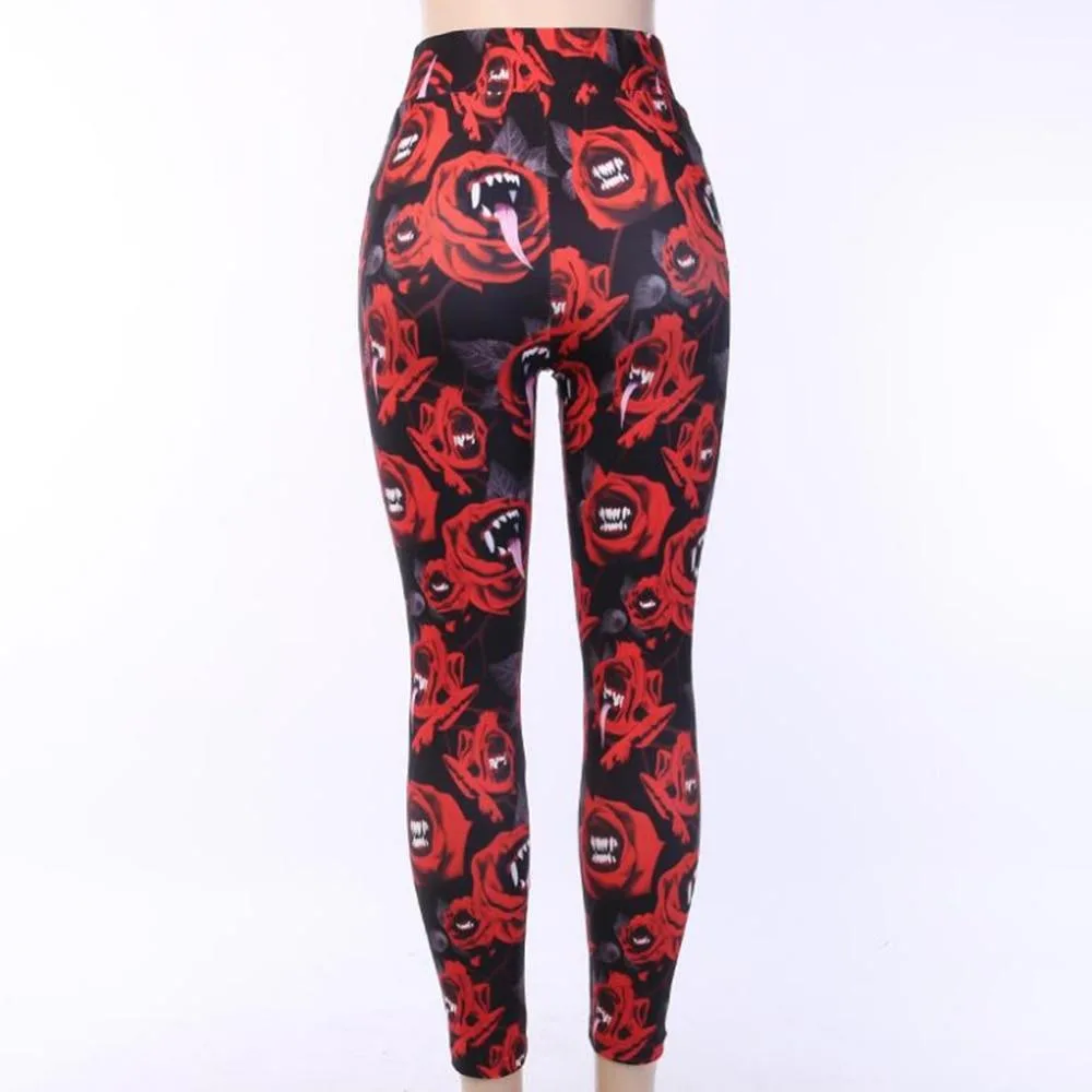 Gothic Leggings Blutige Reißzähne