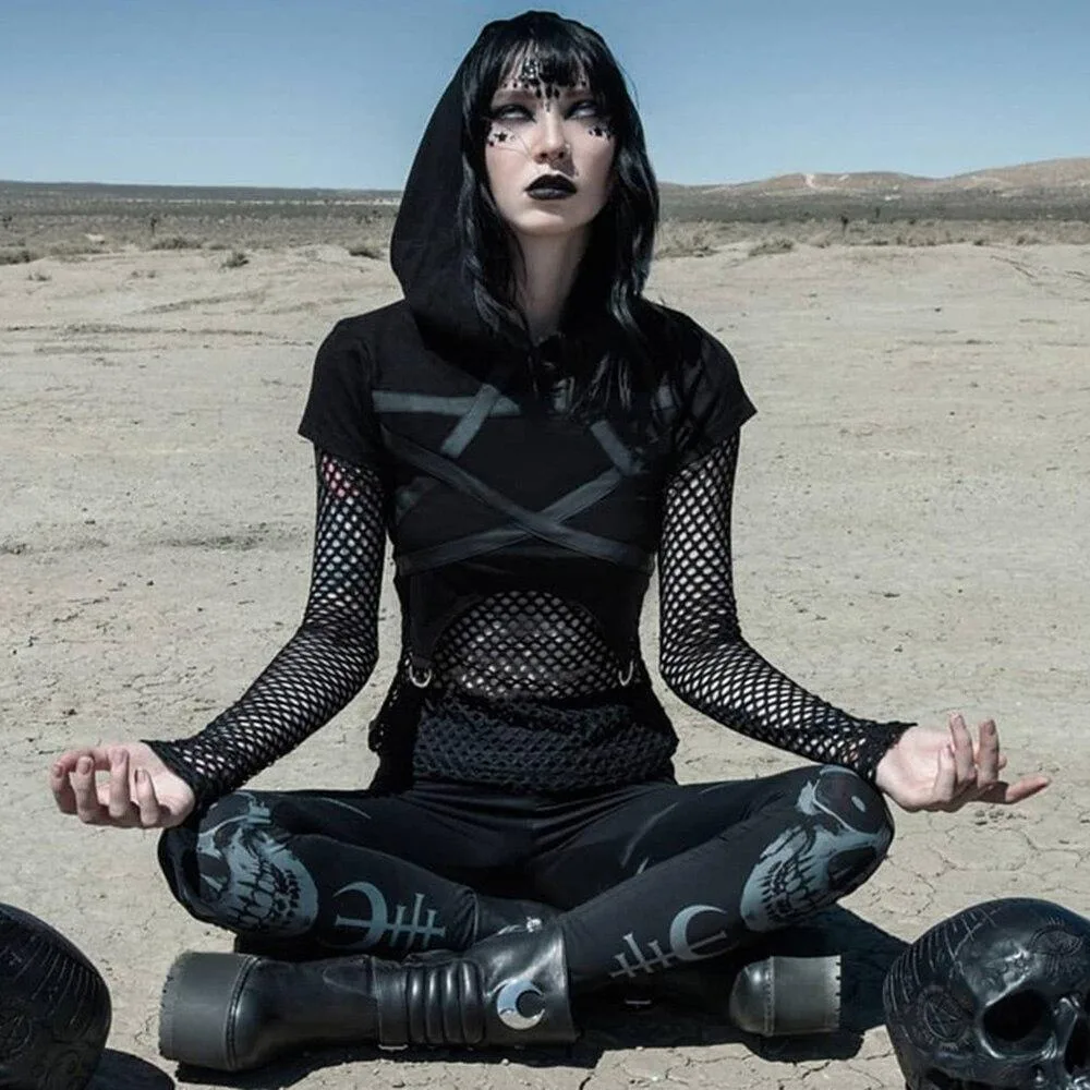 Gothic Leggings Teufelsschädel – Bild 3
