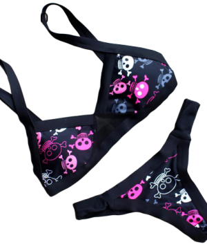 Gothic Badeanzug Totenkopf