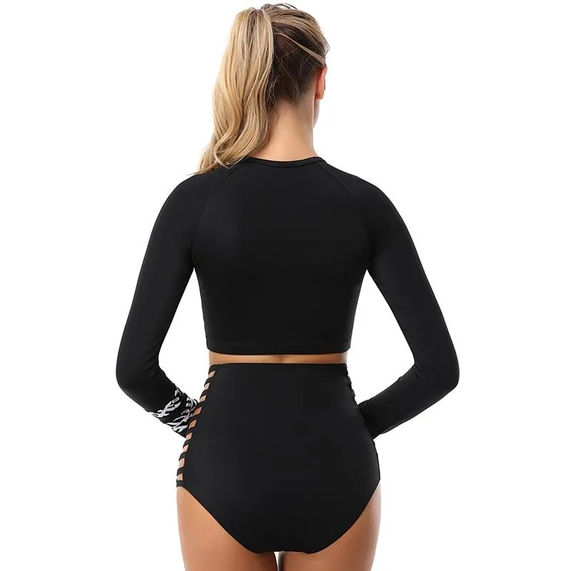 Gothic Badeanzug mit Frontreißverschluss – Bild 3