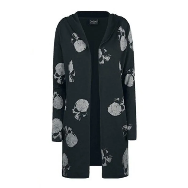 Gothic Mantel Totenkopf Print – Bild 3