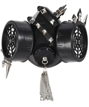 Gasmaske mit dekorativen Nieten