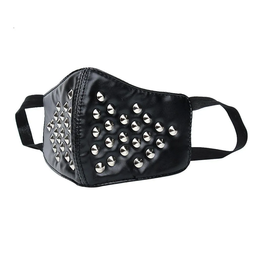 Gotische schwarze Motorradmaske