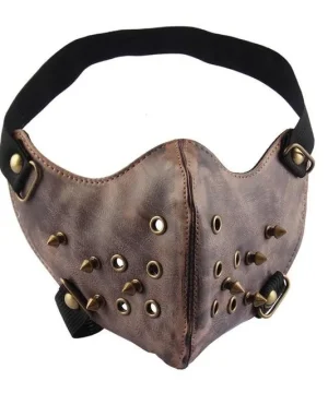 Motorrad-Gesichtsmaske Gothic Braun