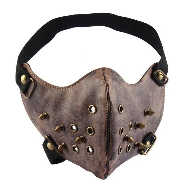 Motorrad-Gesichtsmaske Gothic Braun