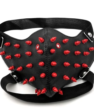 Gothic Gesichtsmaske mit roten Details