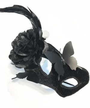 Gothic-Stil Gesichtsmaske in Schwarz und Rosa