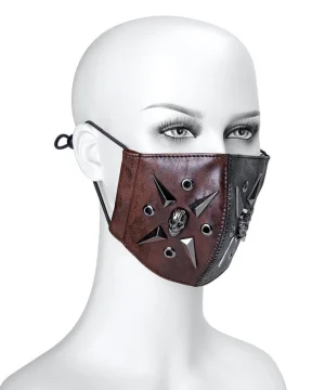 Maskerade-Maske in Rot und Grau