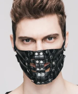 Gothic-Gesichtsmaske mit Metallspikes
