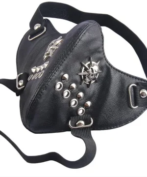 Ledermaske für Cosplay im Gothic-Look