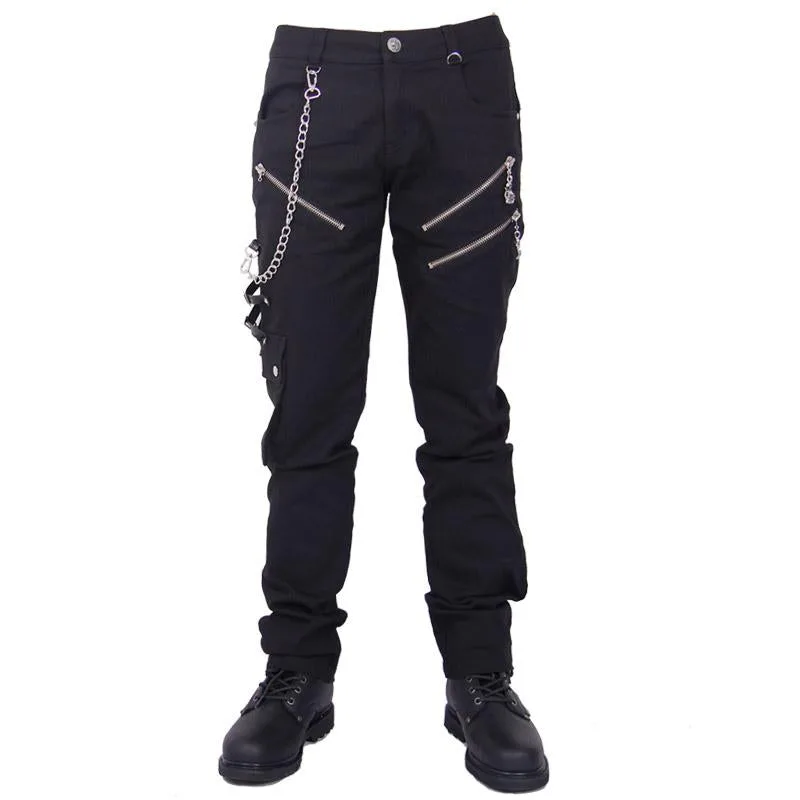 Gothic Hose Kette und Reißverschluss