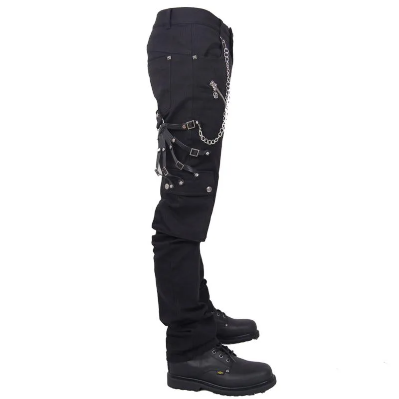 Gothic Hose Kette und Reißverschluss – Bild 2