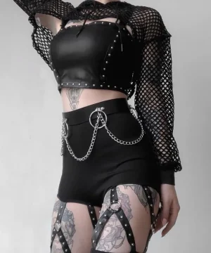 Gothic Hose mit Gürtel