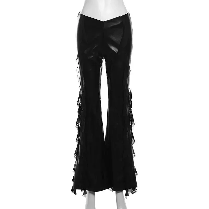 Gothic Schlaghose mit Rüschen – Bild 3