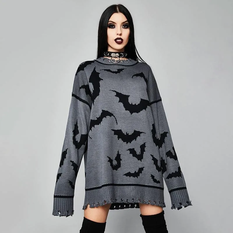 Gothic Pullover Fledermaus – Bild 3