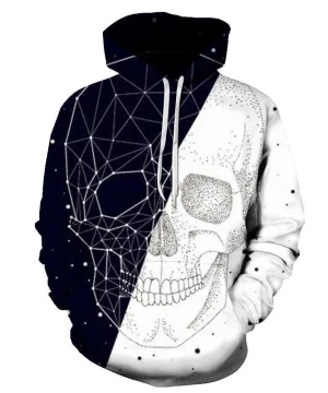 Gothic Pullover 3D Schädel