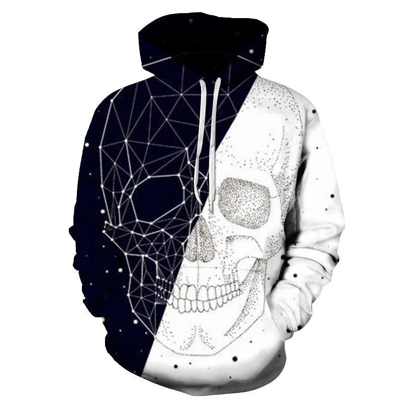 Gothic Pullover 3D Schädel