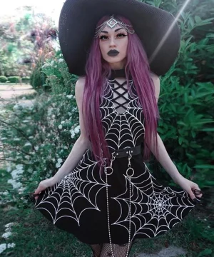 Gothic Kleid Spinne