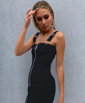 Gothic Kleid Schnallenriemen