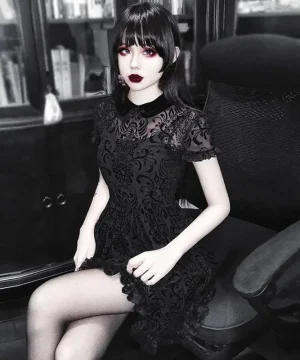 Gothic Kleid Kurzarm