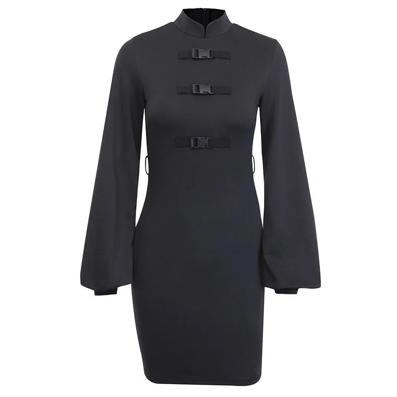 Gothic Kleid Schwarzer Punk – Bild 4