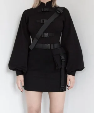 Gothic Kleid Schwarzer Punk