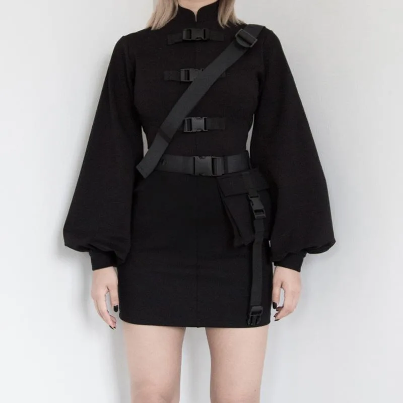 Gothic Kleid Schwarzer Punk