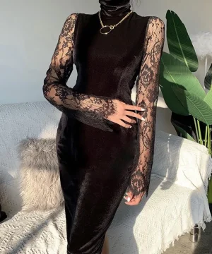 Gothic Kleid Retro Spitze