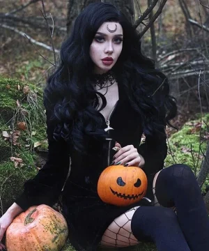 Gothic Kleid Schwarzer Samt