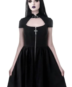 Gothic Kleid mit Reißverschluss „Lucinda“