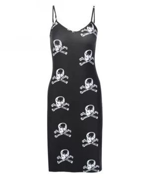 Gothic Kleid Totenkopf