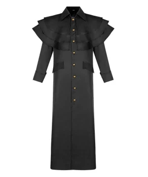 Gothic Vampir Mantel mit Rüschen