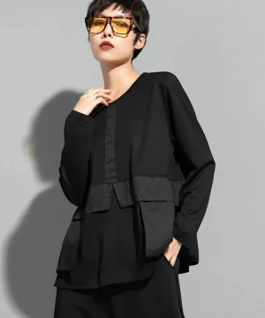 Lässiges Gothic T Shirt mit großer Tasche