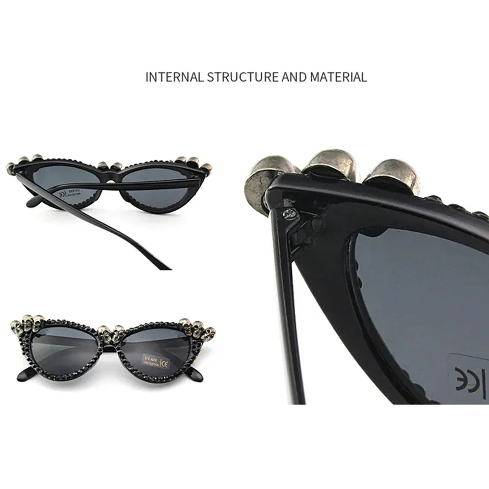 Sonnenbrille mit Totenkopf-Design und UV-Schutz