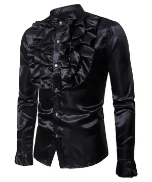 Viktorianisches Gothic Hemd mit Rüschen