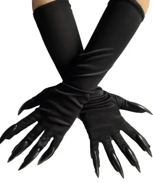 Schwarze Handschuhe mit Krallen-Design