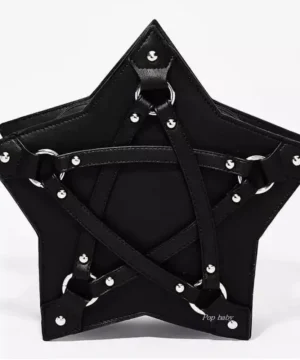Gotische Pentagramm Tasche aus Kunstleder