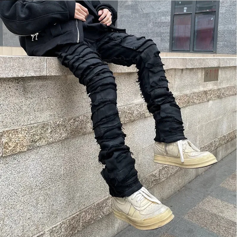 Gothic Punk ausgefranste Hose – Bild 4