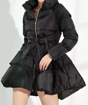 Gothic Mantel, wattierte Daunenjacke