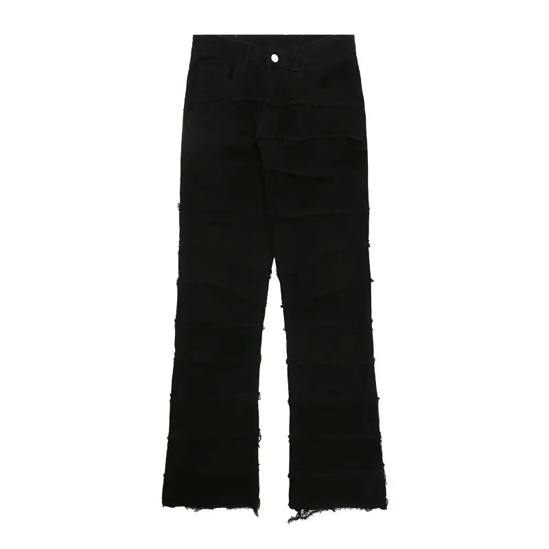 Gothic Punk ausgefranste Hose