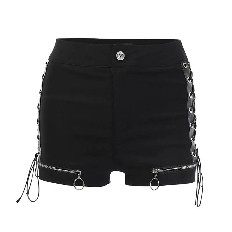 Gothic Shorts mit Schnürsenkeln – Bild 4