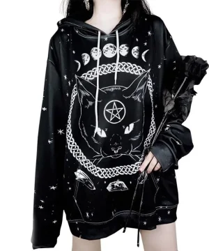 Gothic Sweatshirt<br /> Schwarze Katze
