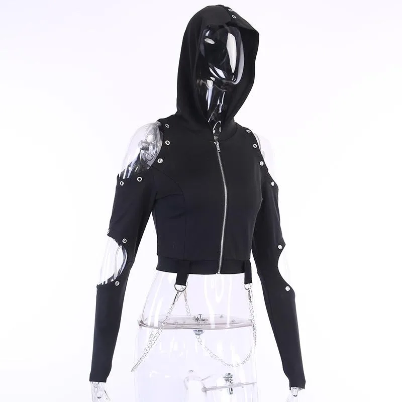 Gothic Sweatshirt Freie Schulter – Bild 2