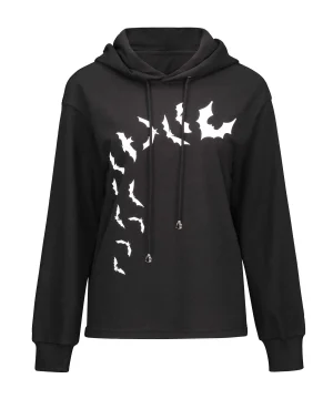 Gothic Sweatshirt Fledermaus Print