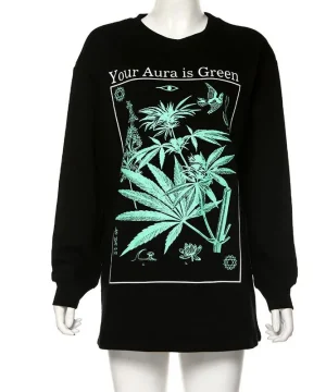 Gothic Sweatshirt Marihuana